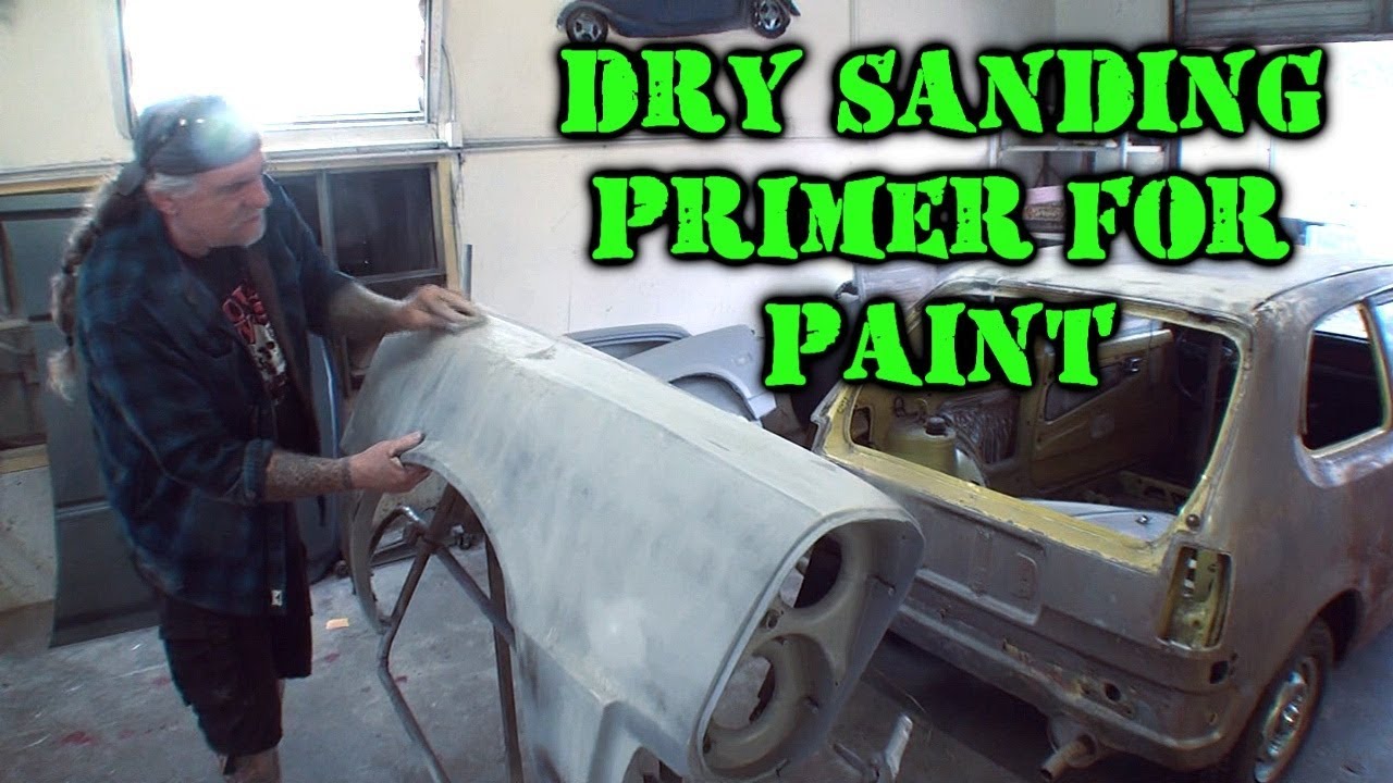 how to sand primer before painting car